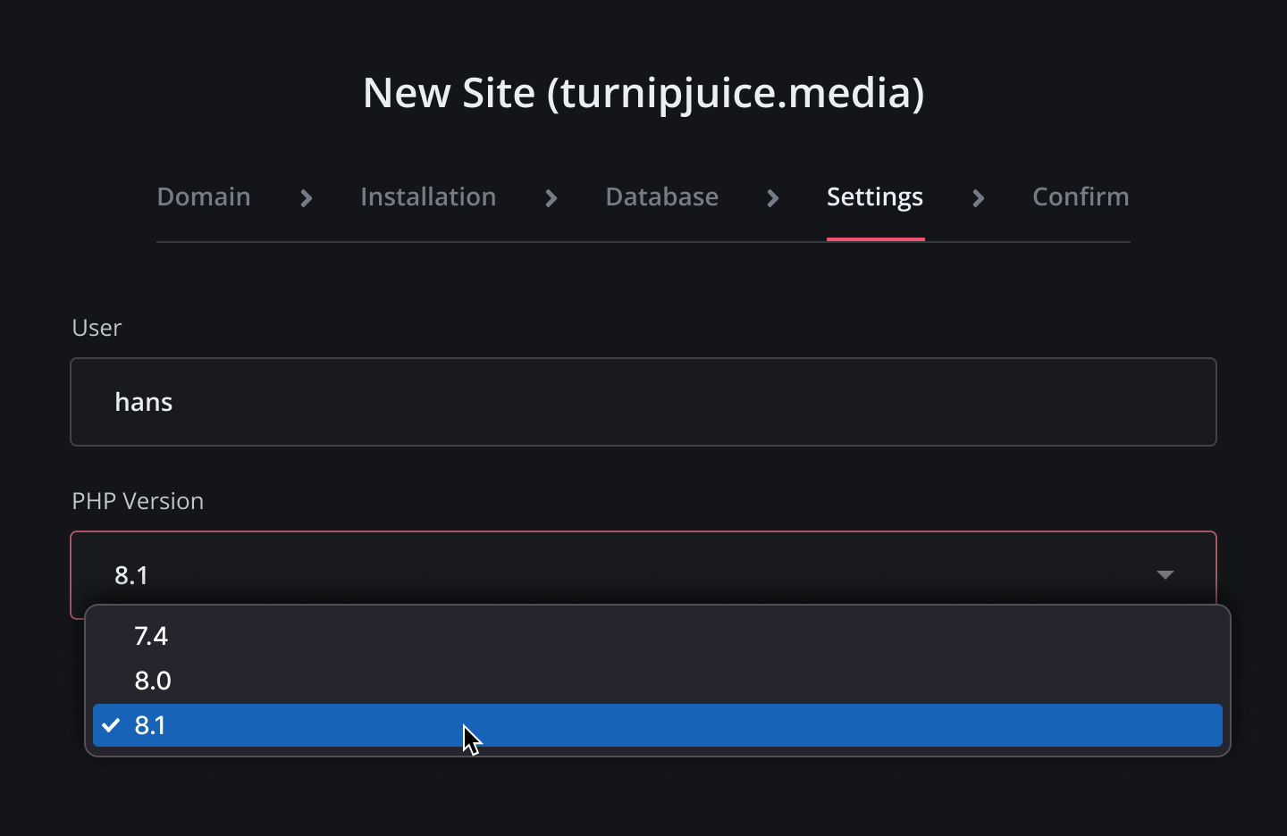 PHP settings in SpinupWP